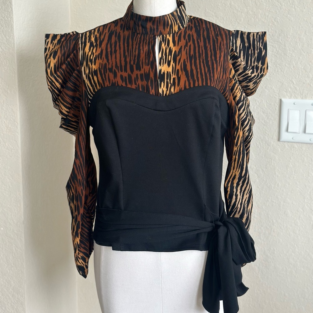 New York & Company Animal Print Blouse